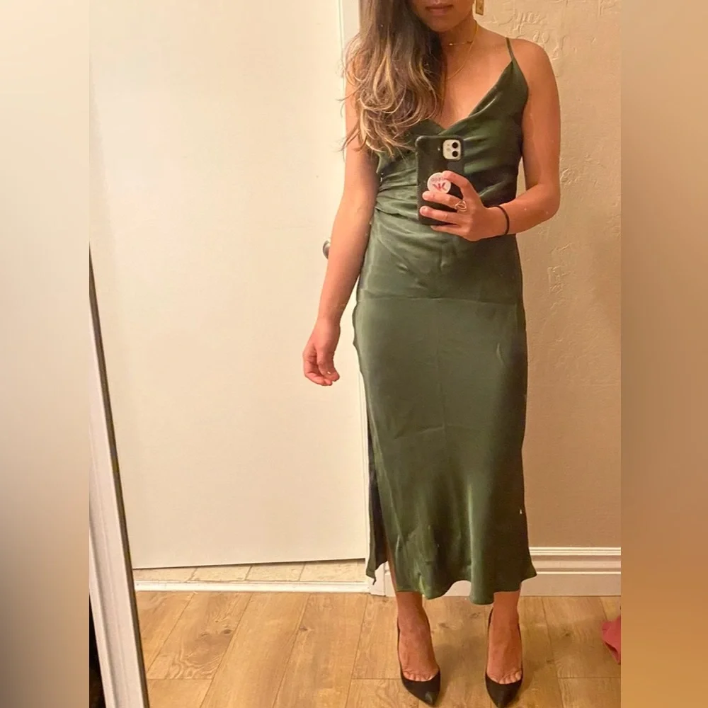 Forest spirit 🌳 green slip dress - Picture 1 of 4